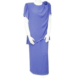 PATRA Violet Chiffon Maxi-dress